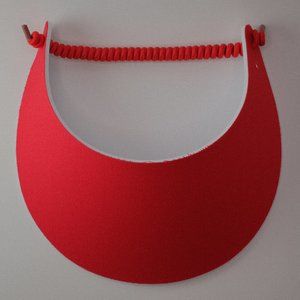 Women Sun Visor Hat, No Pinch Foam, Red Color , Pool, Golf, Trip, Pickleball